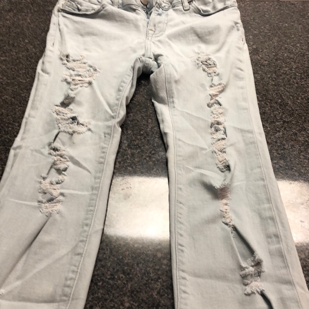 Denim ripped jeans